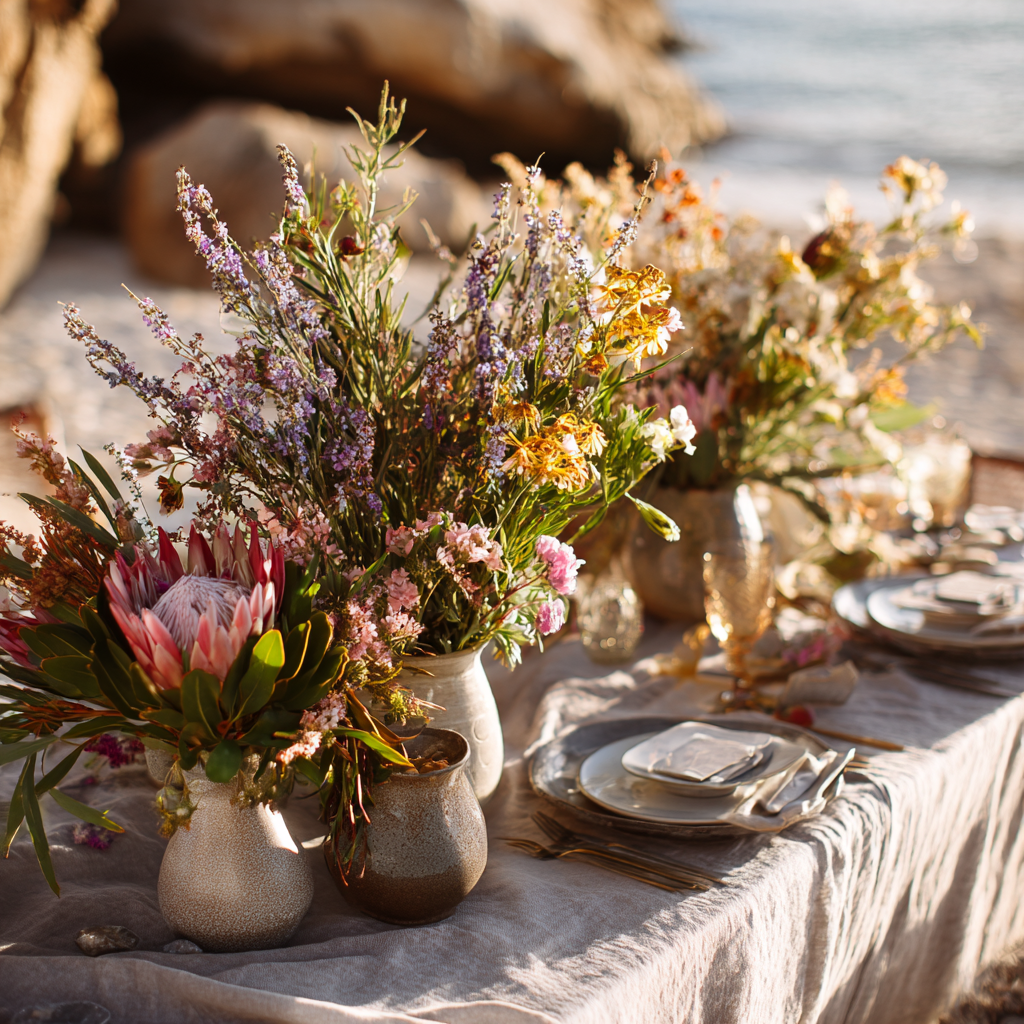 Beach table setting